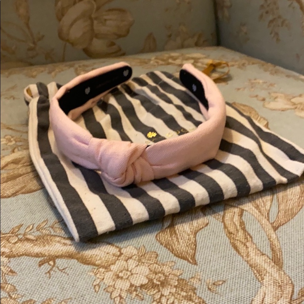 Lele Sadoughi light pink canvas headband
